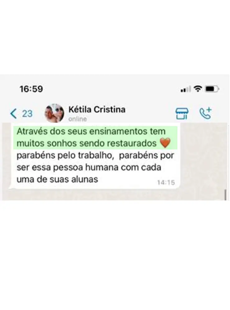 Depoimento de aluna